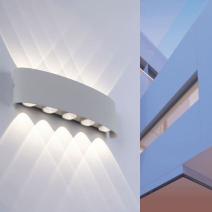 Paul Neuhaus 9489-21 - Вуличний настінний LED світильник CARLO 10xLED/0,8W/230V IP54