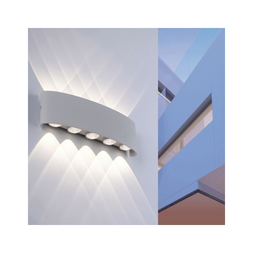 Paul Neuhaus 9489-21 - Вуличний настінний LED світильник CARLO 10xLED/0,8W/230V IP54