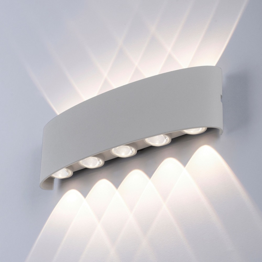 Paul Neuhaus 9489-21 - Вуличний настінний LED світильник CARLO 10xLED/0,8W/230V IP54