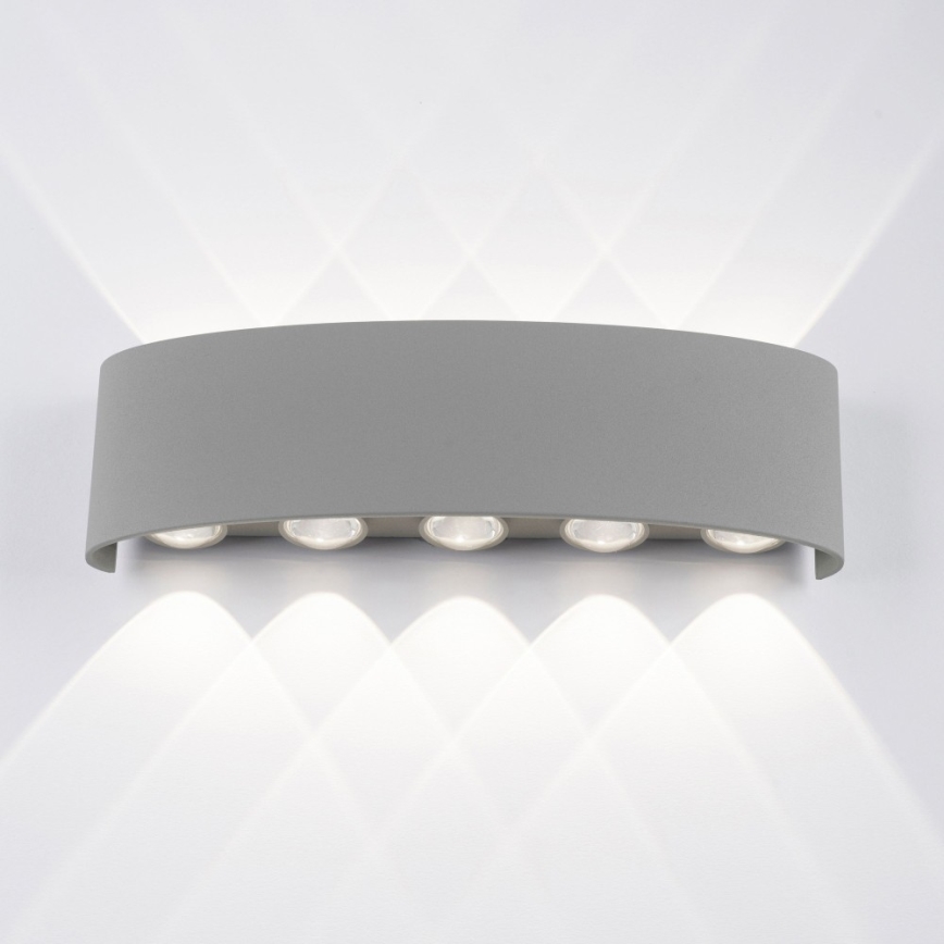 Paul Neuhaus 9489-21 - Вуличний настінний LED світильник CARLO 10xLED/0,8W/230V IP54