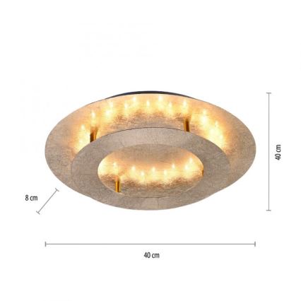 Paul Neuhaus 9620-12 - Светодиодный потолочный светильник NEVIS LED/18W/230V золотой