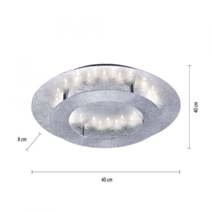 Paul Neuhaus 9620-21 - Светодиодный потолочный светильник NEVIS LED/18W/230V серебряный