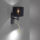 Paul Neuhaus 9646-18 - Светодиодный настенный светильник ROBIN 1xE27/40W/230V + LED/2,1W черный