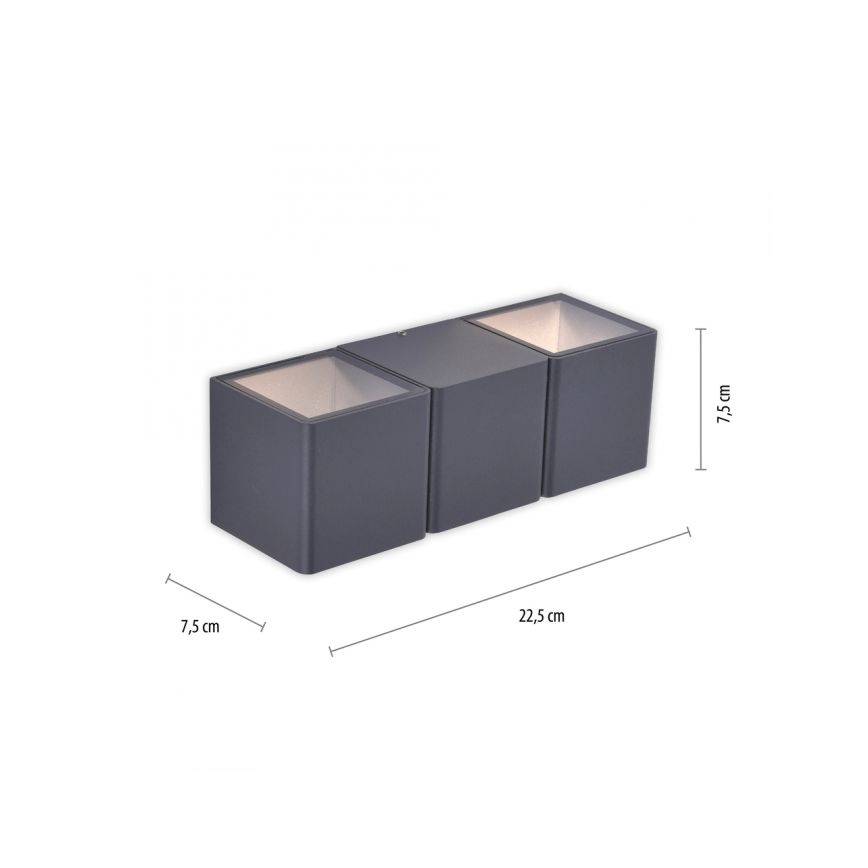 Paul Neuhaus 9658-13 - Вуличний настінний LED світильник MARCEL 2xLED/4W/230V IP54