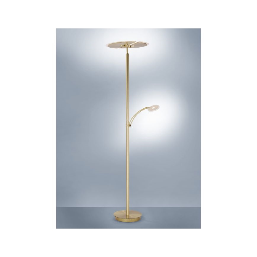 Paul Neuhaus - LED Торшер з регулюванням яскравості ARTUR 2xLED/21W+1xLED/6W/230V золотий