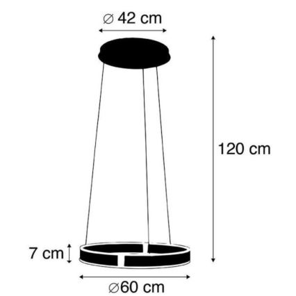 Paul Neuhaus - Підвісна LED люстра з датчиком та регулюванням яскравості ARINA LED/27W/230V