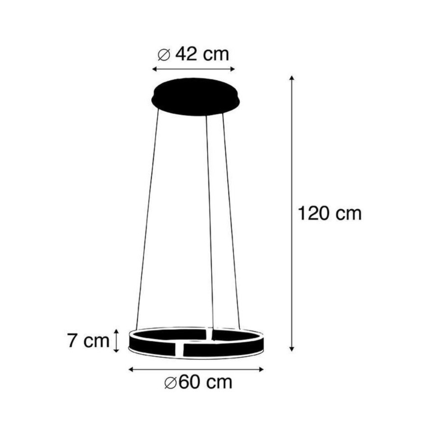 Paul Neuhaus - Підвісна LED люстра з датчиком та регулюванням яскравості ARINA LED/27W/230V