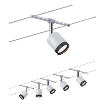 Paulmann 3981 - НАБІР 5xLED/4W Точкове світильник для тросової системи TUBE 230V