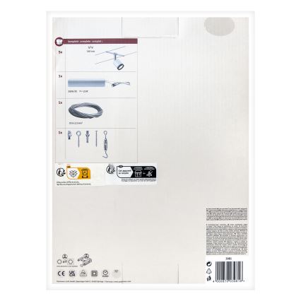 Paulmann 3981 - НАБОР 5xLED/4W Точечный светильник для тросовой системы TUBE 230V