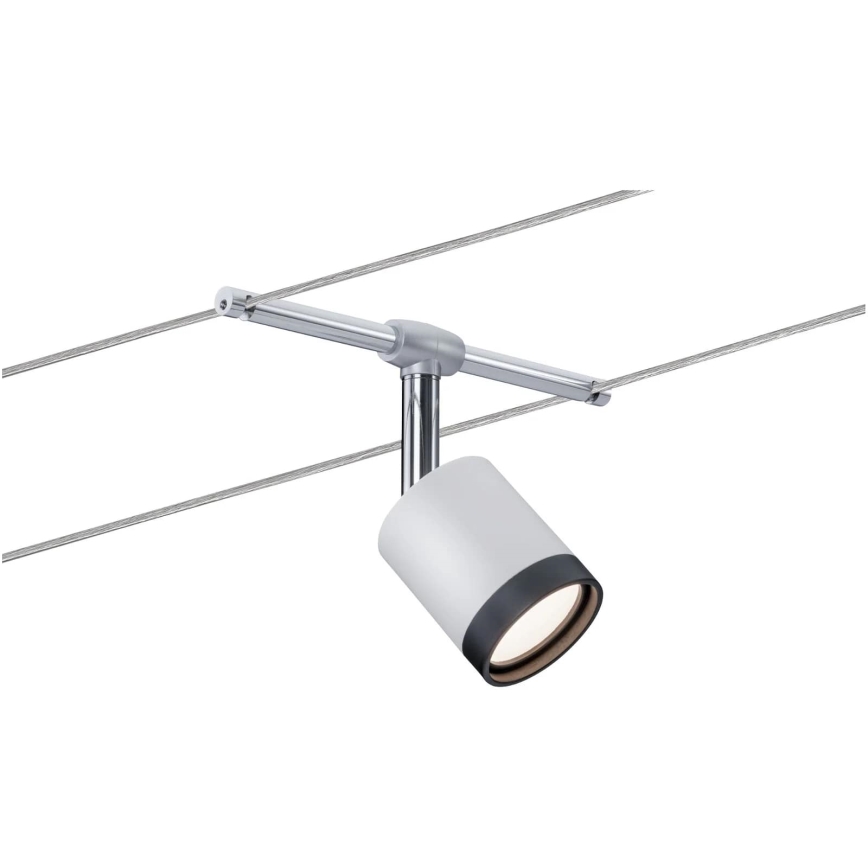 Paulmann 3981 - НАБОР 5xLED/4W Комплект тросовой системы TUBE 230V матовый хром/черный