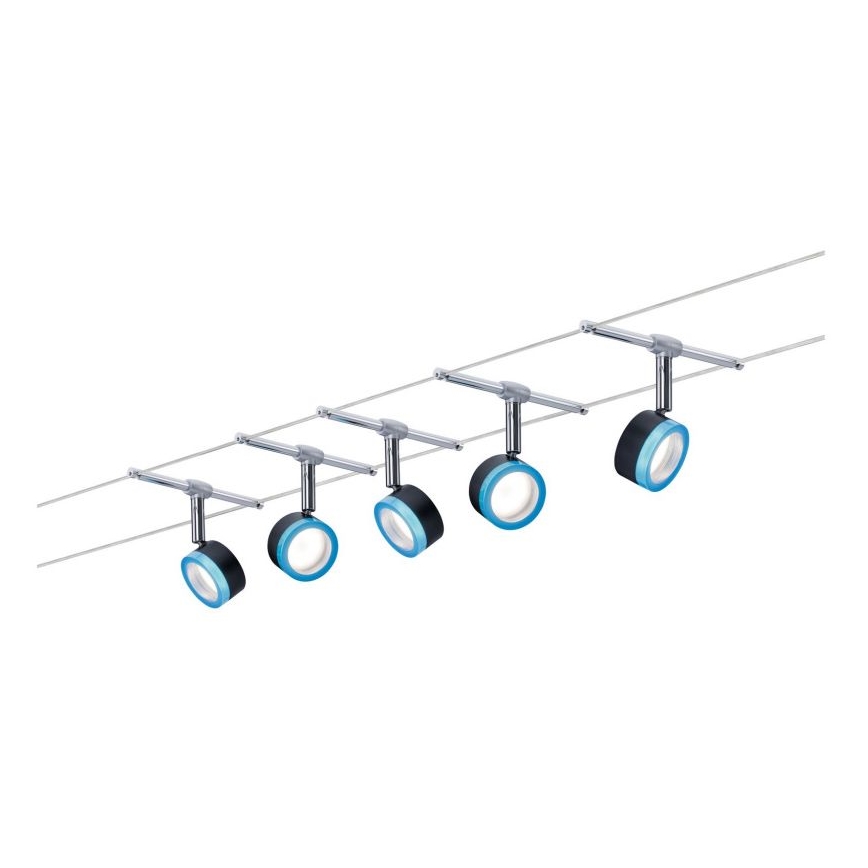 Paulmann 3982 - НАБІР 5xLED/4W Точковий світильник до мотузкової системи TIP 230V