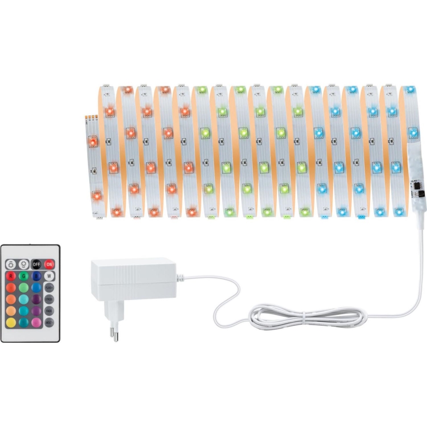 Paulmann 3989 - LED RGBW/19W стрічка з можливістю затемнення TIP 10 м 230 В + пульт дистанційного керування