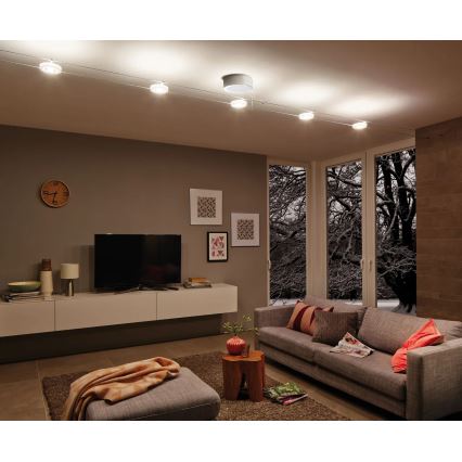 Paulmann 50109 - НАБОР 4xLED/4,4W Точечный светильник с регулированием яркости для струнной системы SMART DISC 230V