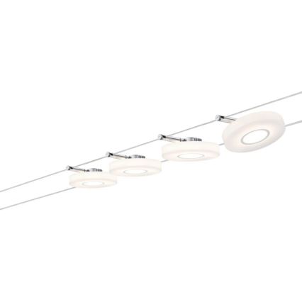 Paulmann 50109 - НАБОР 4xLED/4,4W Точечный светильник с регулированием яркости для струнной системы SMART DISC 230V