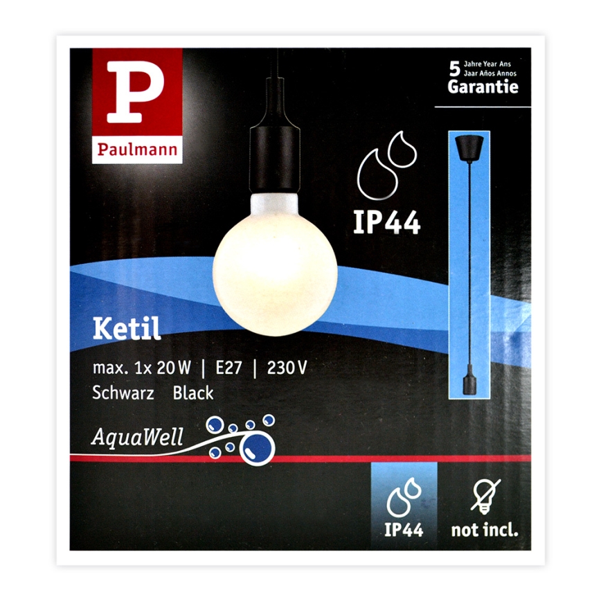 Paulmann 50346 - Кабель питания NEORDIC 1xE27/20W/230V IP44