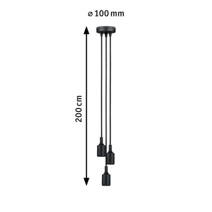 Paulmann 50382 - 3xE27/60W Кабель живлення KETIL 230V