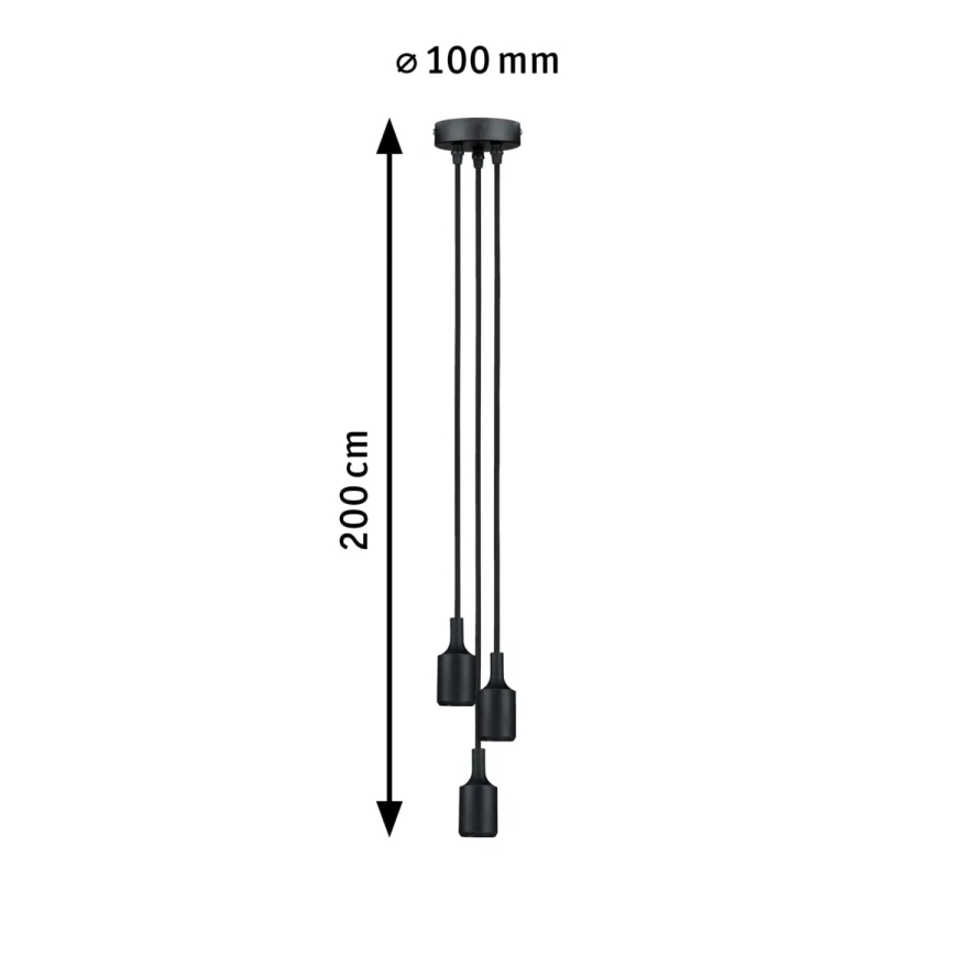 Paulmann 50382 - 3xE27/60W Кабель живлення KETIL 230V