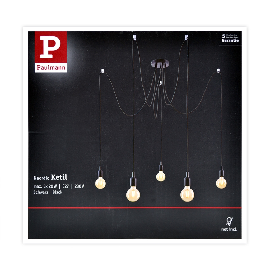 Paulmann 50389 - Подвесная люстра NEORDIC 5xE27/20W/230V паук