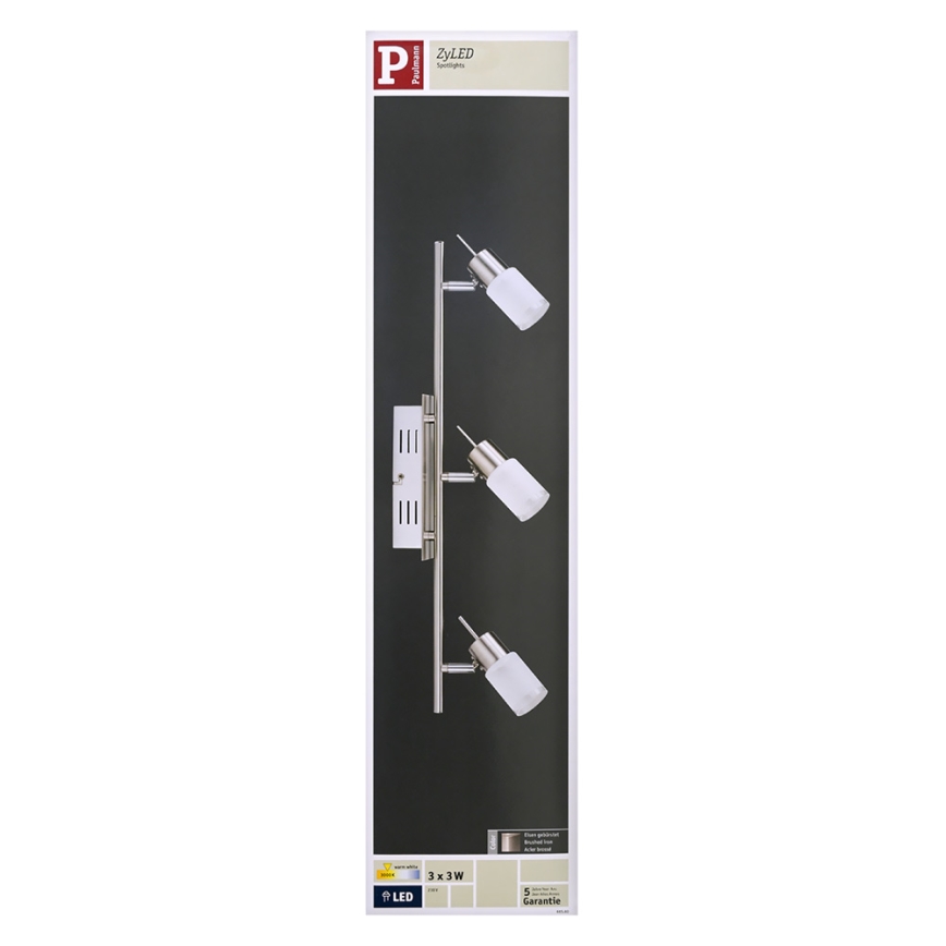 Paulmann 66560 - Точечный светодиодный светильник ZYLED 3xLED/3W/230V