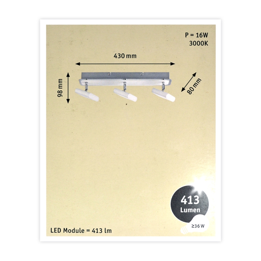 Paulmann 66636 - 3xLED/4,5W Точковий світильник LAUNCHER 230V