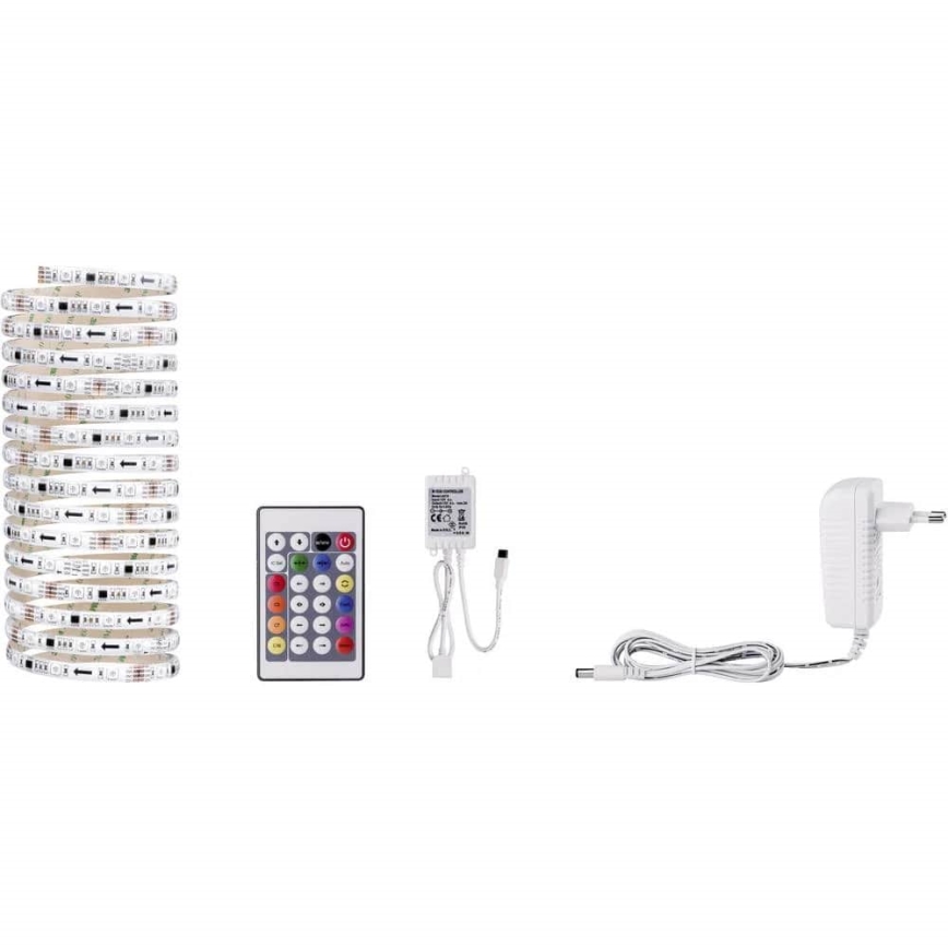 Paulmann 70480 - LED RGBW/16,5W Стрічка з регулюванням яскравості DIGITAL 5 м 230V + пульт дистанційного керування