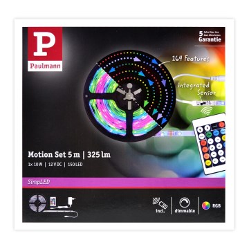 Paulmann 70513 - Светодиодная лента с регулированием яркости RGB/10W SIMPLED 5м 230V + пульт ДУ