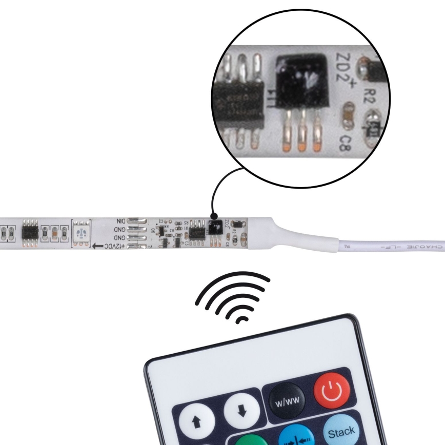 Paulmann 70513 - Светодиодная лента с регулированием яркости RGB/10W SIMPLED 5м 230V + пульт ДУ