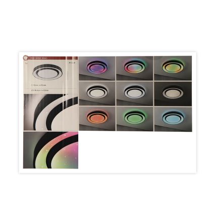 Paulmann 70545 - Светодиодный RGBW/38,5W Потолочный светильник с регулированием яркости RAINBOW 230V 3000-6500K + дистанционное управление