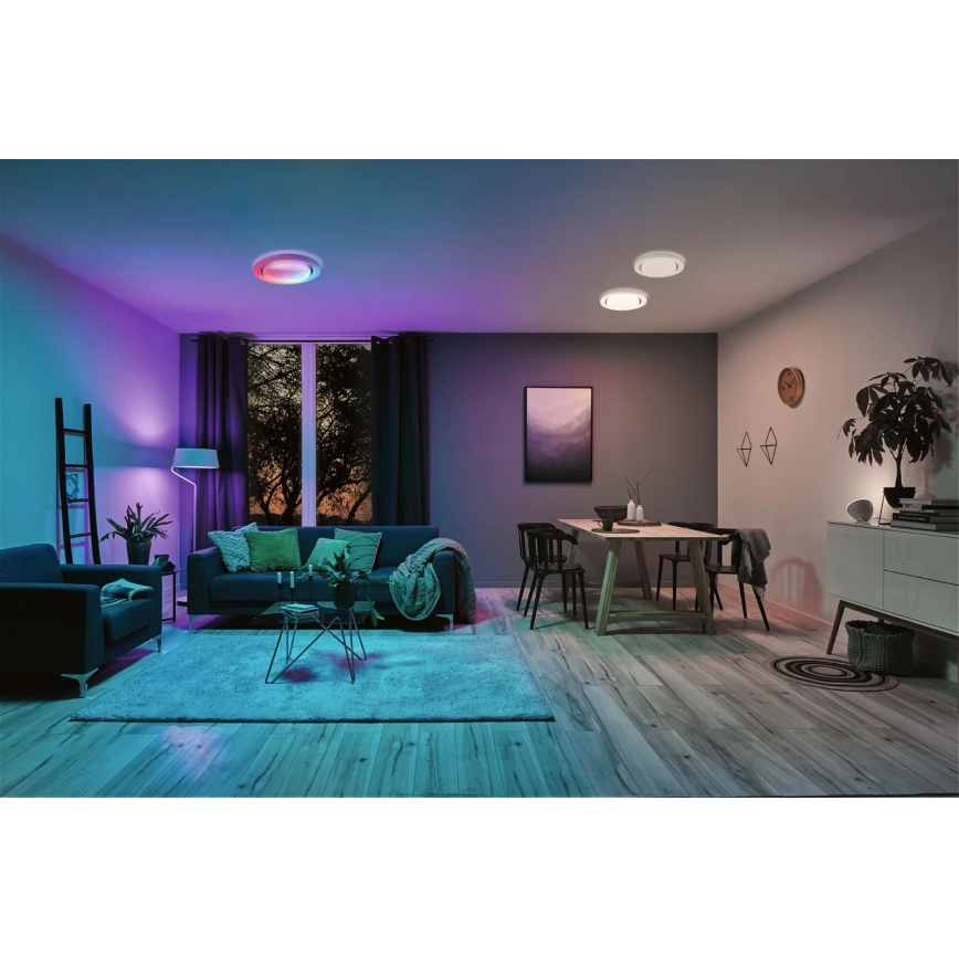 Paulmann 70546 - Светодиодный RGBW/22W Потолочный светильник с регулированием яркости RAINBOW 230V 3000-6500K + дистанционное управление