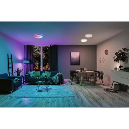 Paulmann 70546 - Светодиодный RGBW/22W Потолочный светильник с регулированием яркости RAINBOW 230V 3000-6500K + дистанционное управление
