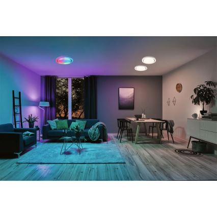 Paulmann 70547 - Светодиодный RGBW/38,5W Потолочный светильник с регулированием яркости RAINBOW 230V 3000-6500K + дистанционное управление