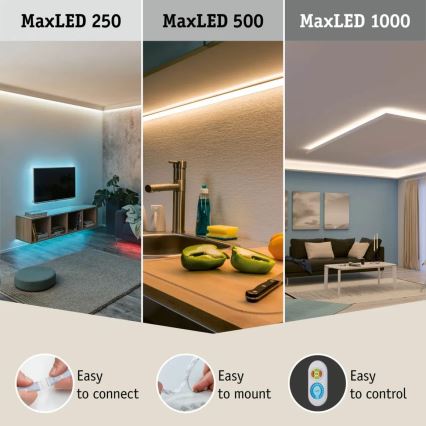 Paulmann 70623 - LED/10W IP44 Стрічка для ванної кімнати з регулюванням яскравості MAXLED 1,5 м 2700-6500K 230V + пульт дистанційного керування