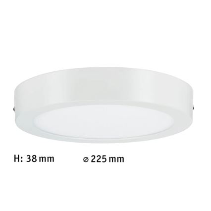 Paulmann 70642 - LED/12,5W Стельовий світильник LUNAR 230V діаметр 22,5 см білий
