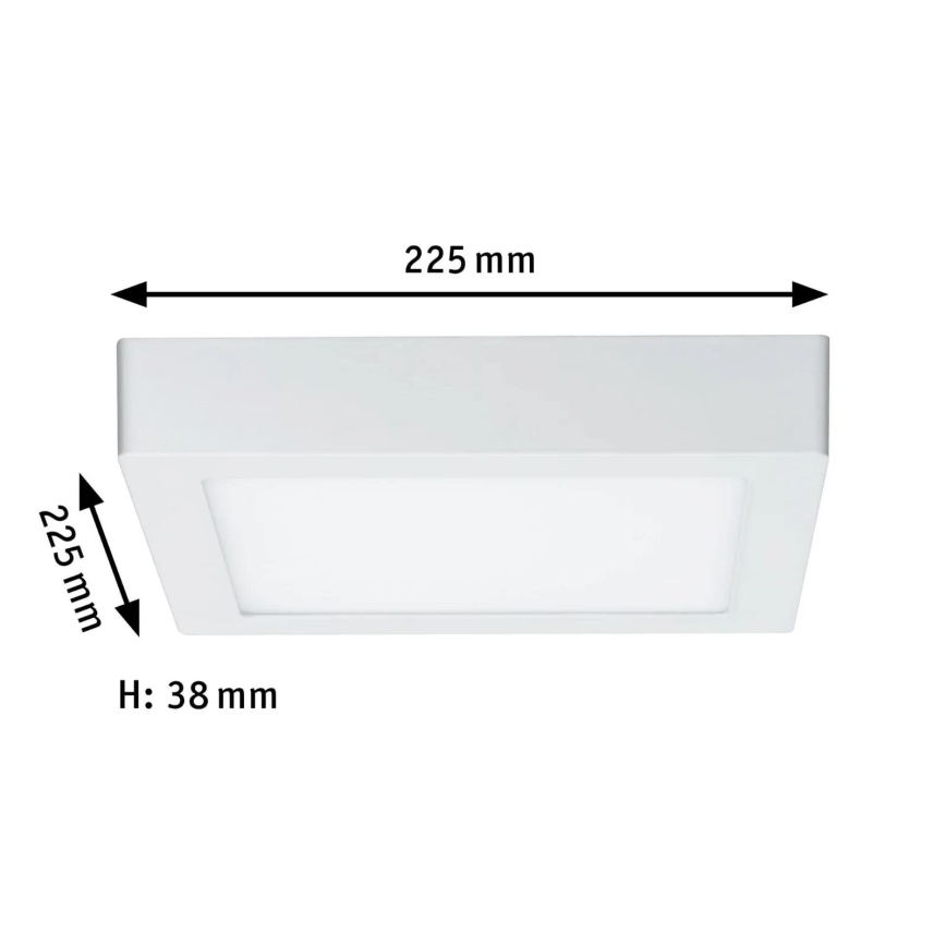 Paulmann 70645 - LED/12,5W Стельовий світильник LUNAR 230V 22,5x22,5 см білий