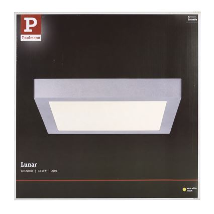 Paulmann 70650 - LED/17W Стельовий світильник LUNAR 230V 30x30 см матовий хром