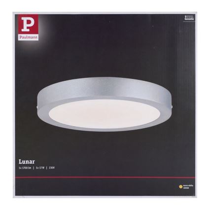 Paulmann 70655 - LED/17W Потолочный светильник LUNAR 230V диаметр 30 см матовый хром