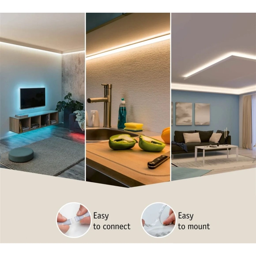 Paulmann 70668 - LED/9W IP44 Стрічка для ванної кімнати з регулюванням яскравості MAXLED 1,5 м 2700K 230V