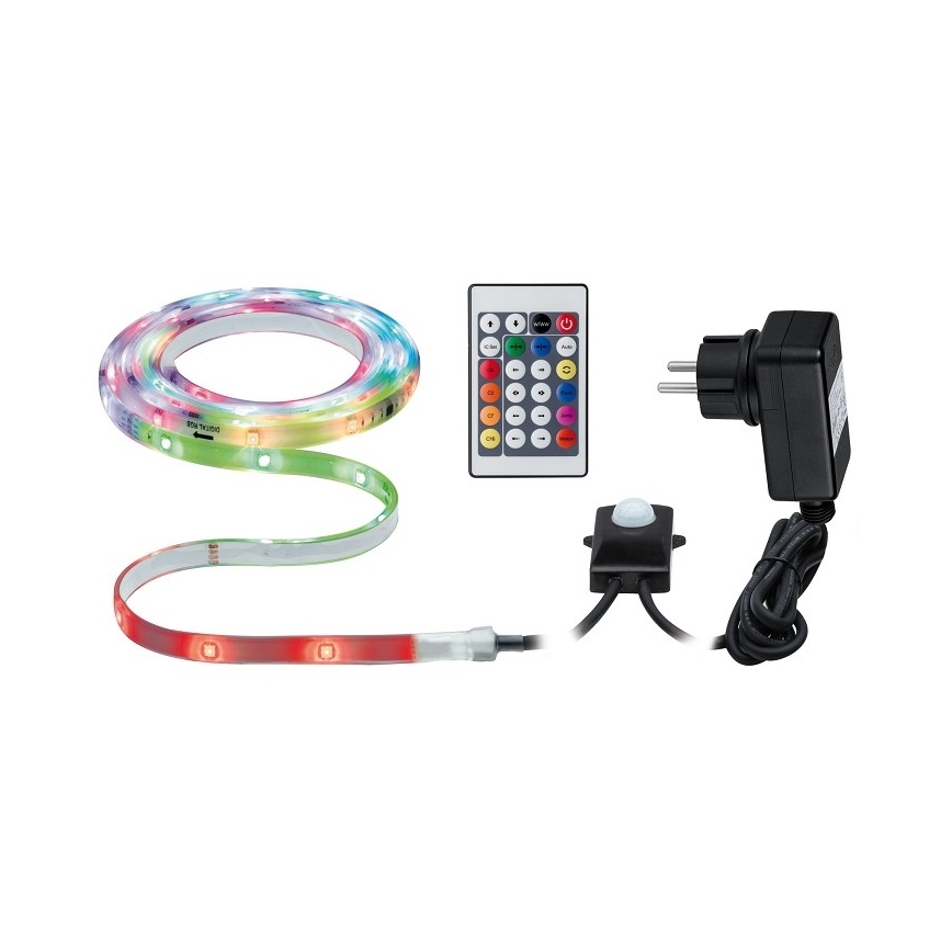 Paulmann 70698 - Вулична світлодіодна RGB/6,4W IP67 стрічка з регулюванням яскравості WATERLED 3м 230V + пульт ДК