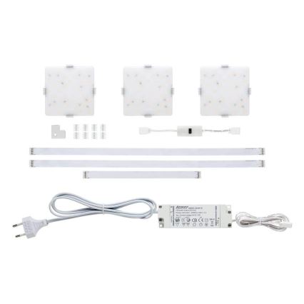 Paulmann 70710 - НАБІР 3xLED/3,3W Меблевий світильник з датчиком SOFTPAD 230V 2700K