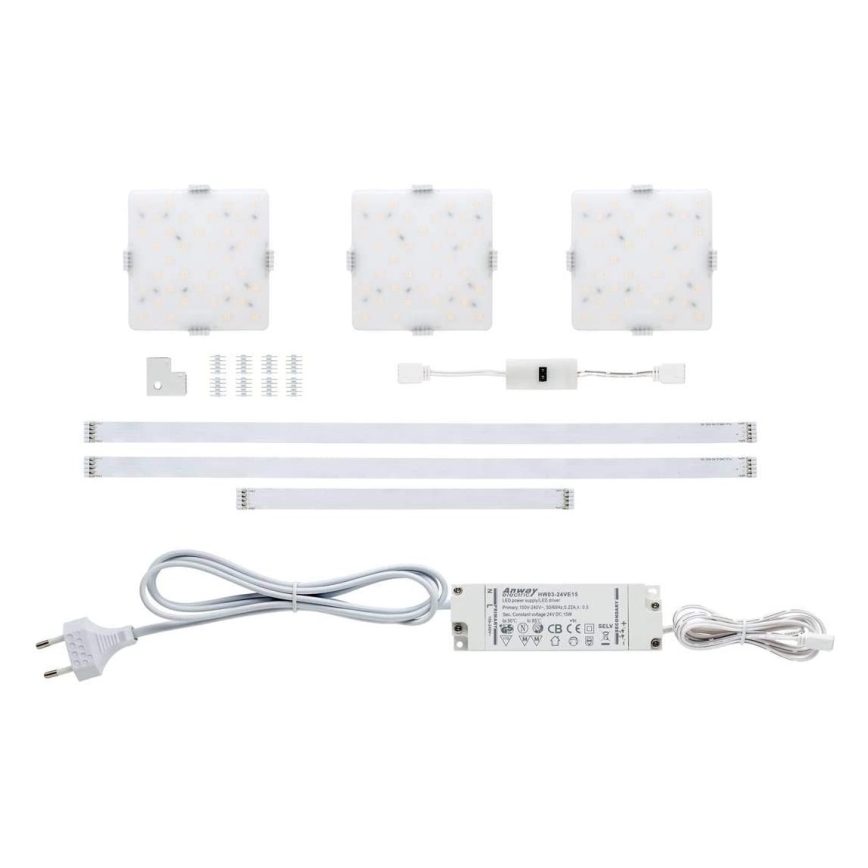 Paulmann 70710 - НАБІР 3xLED/3,3W Меблевий світильник з датчиком SOFTPAD 230V 2700K