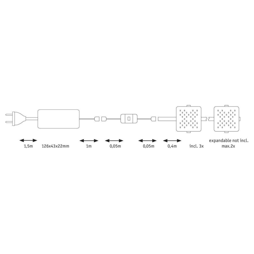 Paulmann 70710 - НАБОР 3xLED/3,3W Мебельное освещение с датчиком SOFTPAD 230V 2700K