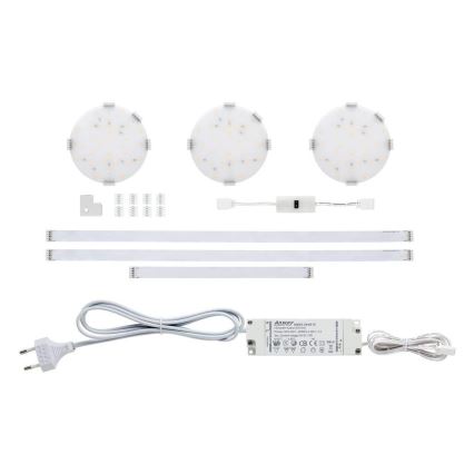 Paulmann 70711 - НАБОР 3xLED/2,8W Мебельное освещение с датчиком SOFTPAD 230V 2700K