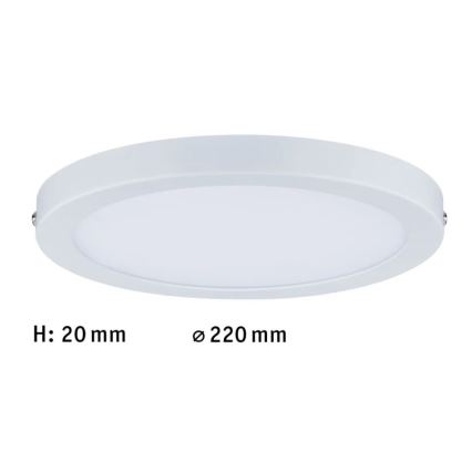 Paulmann 70868 - LED/18,5W Панель з регулюванням яскравості ATRIA 230V 2700K діаметр 22 см білий