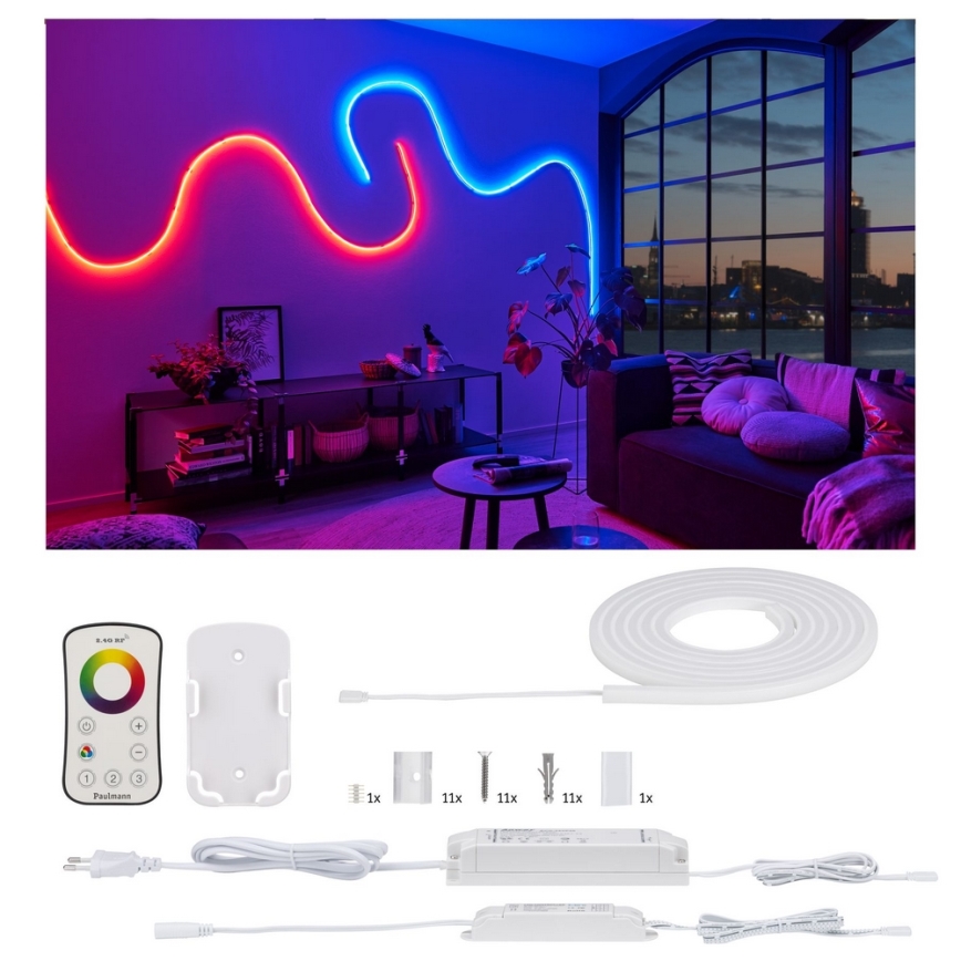 Paulmann 70966 - LED-RGB/27W IP67 Уличная лента с регулированием яркости FLOW 3 м 230/24V