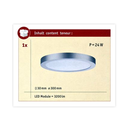 Paulmann 70983 - LED/22W Стельовий світильник ABIA 230V