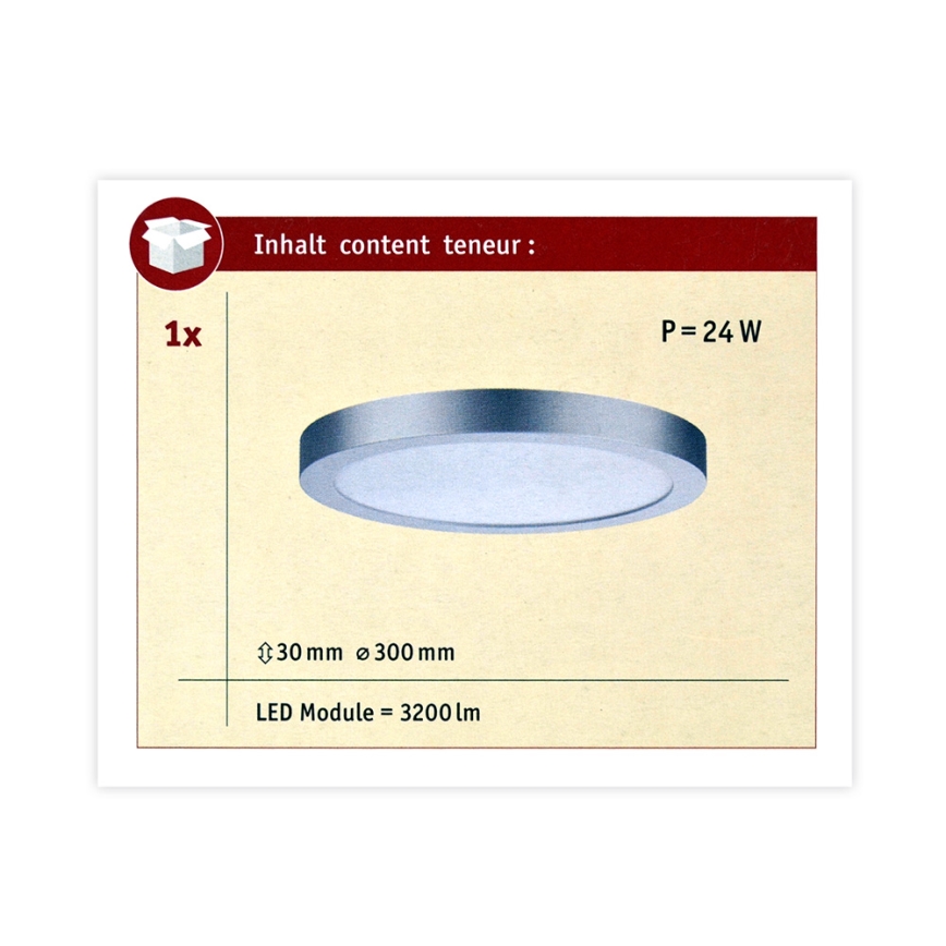 Paulmann 70983 - Потолочный светильник ABIA 230V LED/22W