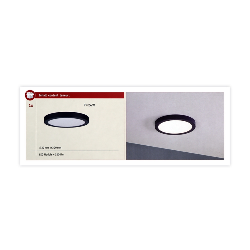 Paulmann 70986  - LED/22W Стельовий світильник ABIA 230V темно-синій