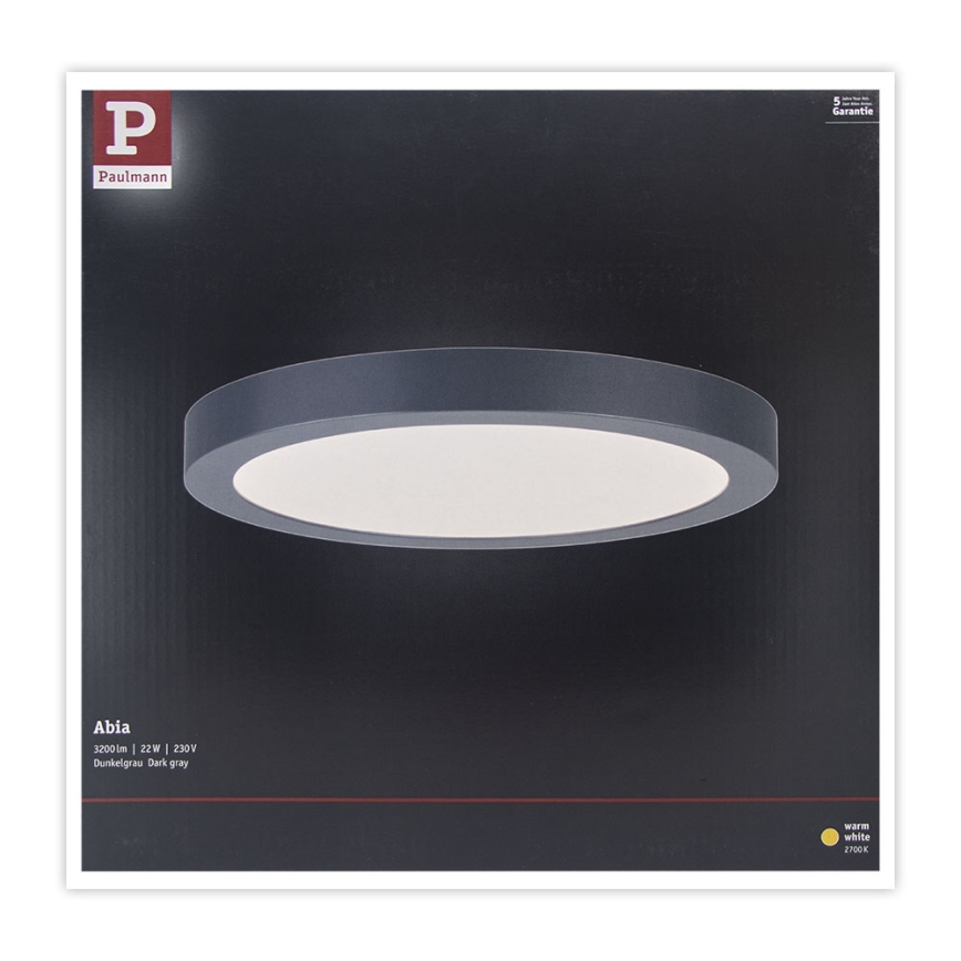 Paulmann 70988 - LED/22W Потолочный светильник ABIA 230V антрацит