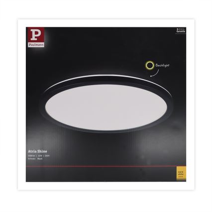 Paulmann 70998 - LED/16W Припотолочная панель ATRIA 230V 3000K диаметр 29,3 см черный