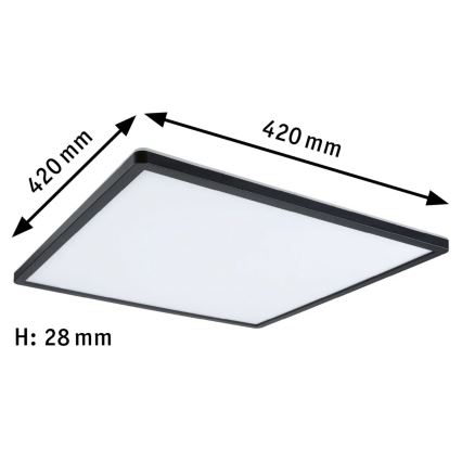 Paulmann 71002 - LED/22W Панель з регулюванням яскравості ATRIA 230V 3000K 42x42 см чорний